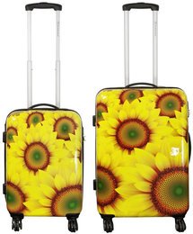 Leichtes Koffer-Set Modell Sunflower 2tlg